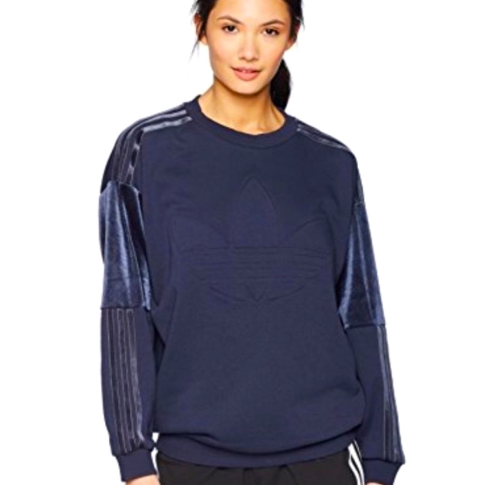 Adidas velvet crewneck sweatshirt